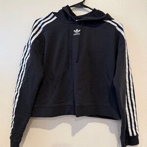 Adidas Black Hoodie with White Logo
